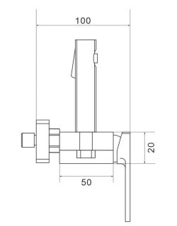 Гигиенический душ со смесителем Shevanik S6805T-1 оружейная сталь
